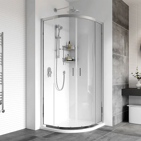 Roman Haven8 Two Door Quadrant 900mm x 900mm x 1950mm Chrome Shower Enclosure - H4Q9CS