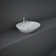 RAK Variant Oval Counter Top Wash Basin 1TH with Tap Ledge 500mm - Alpine White - VARCT25001AWHA