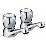 Bristan Value Club Modern Metal Heads Basin Taps - Chrome Plated - VAC