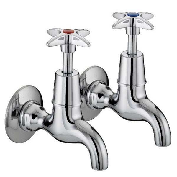 Bristan Value Crosshead Modern Top Bib Taps - Chrome Plated - VAX BIB 