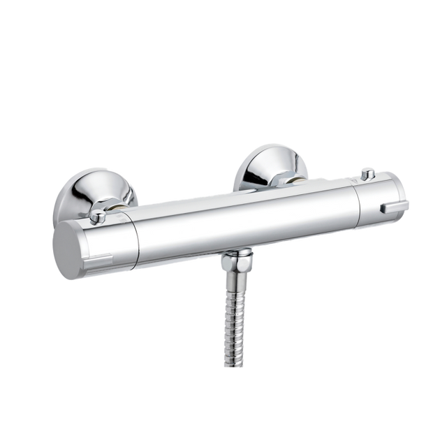 Nuie Round Bar Shower Valve Bottom Outlet ABS - Chrome - VBS001