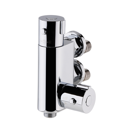 Nuie Bottom Outlet Vertical Thermostatic Bar Shower Valve - Chrome - VBS023