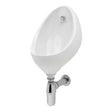 Twyford Clifton Urinal in white with compact design and chrome flush pipe, ideal for modern washrooms.