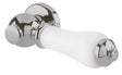Launde Abbey Lever Handle for Close Coupled Low Level Cistern - Brushed Chrome - TAP 'N' SHOWER