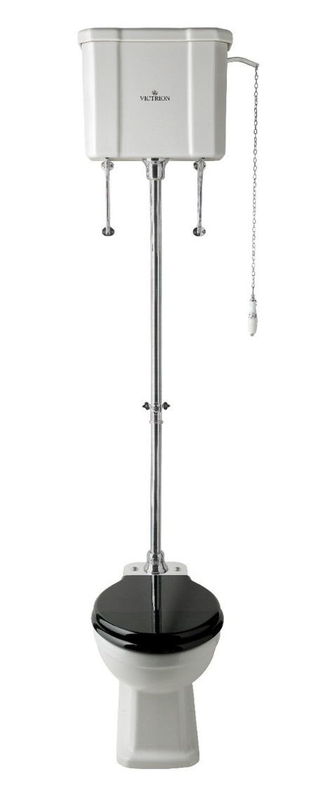 Launde Abbey Victrion High Level Flush Pipe Kit - Brushed Chrome