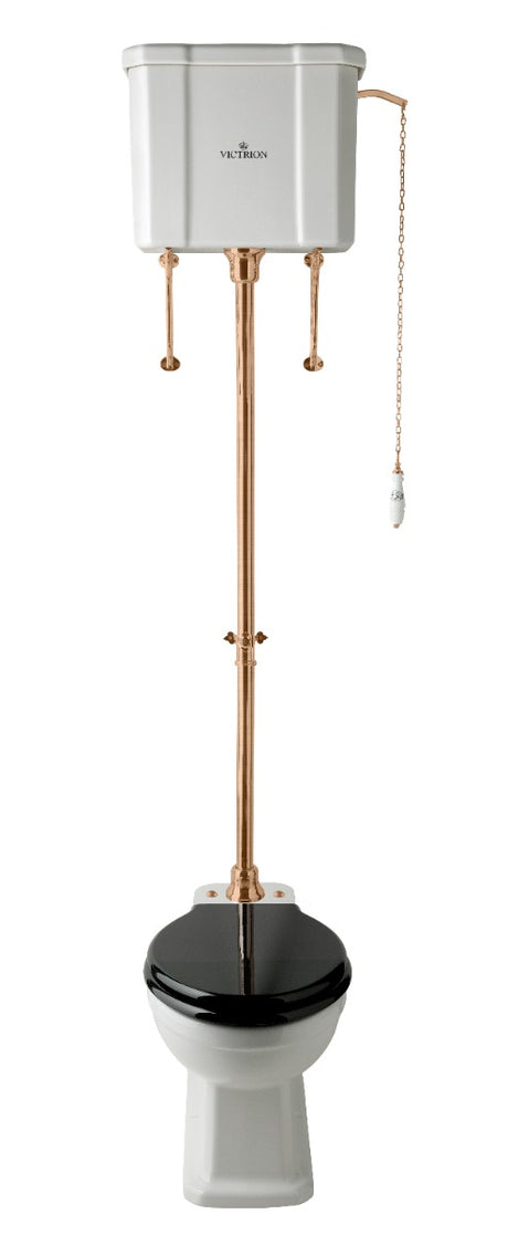 Launde Abbey Victrion High Level Flush Pipe Kit - Brushed Copper