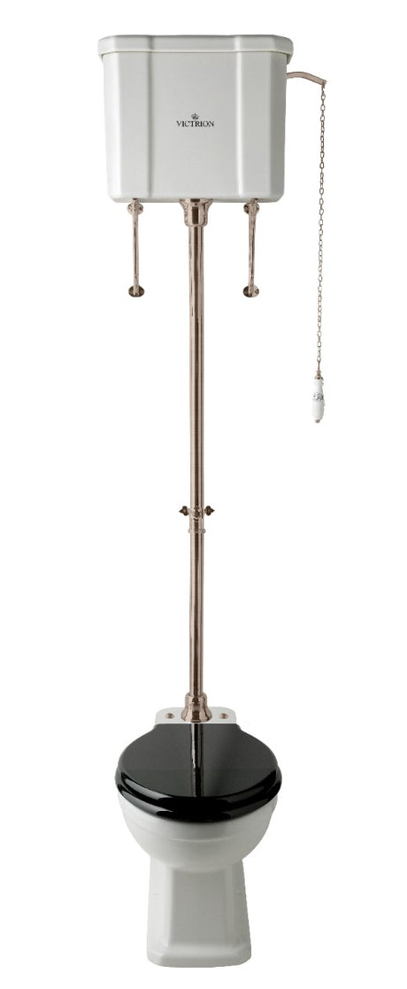 Launde Abbey Victrion High Level Flush Pipe Kit - Brushed Nickel