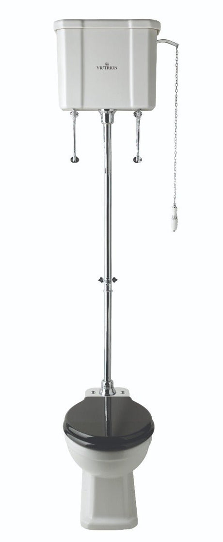 Launde Abbey Flushpipe High Level Toilet Flush Pipe Kit - Chrome - TAP 'N' SHOWER