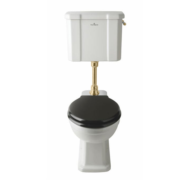 Launde Abbey Victrion Mid Height Flush Pipe Only - Brushed Gold