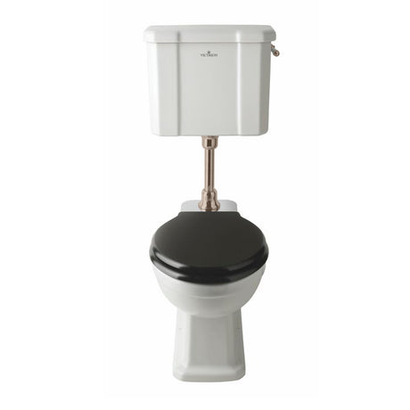 Launde Abbey Victrion Mid Height Flush Pipe Only - Brushed Nickel
