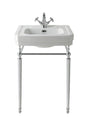 Launde Abbey Victrion Ornate Basin Stand 640 - Brushed Chrome - TAP 'N' SHOWER