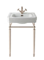 Launde Abbey Victrion Ornate Basin Stand 640 - Brushed Nickel - TAP 'N' SHOWER