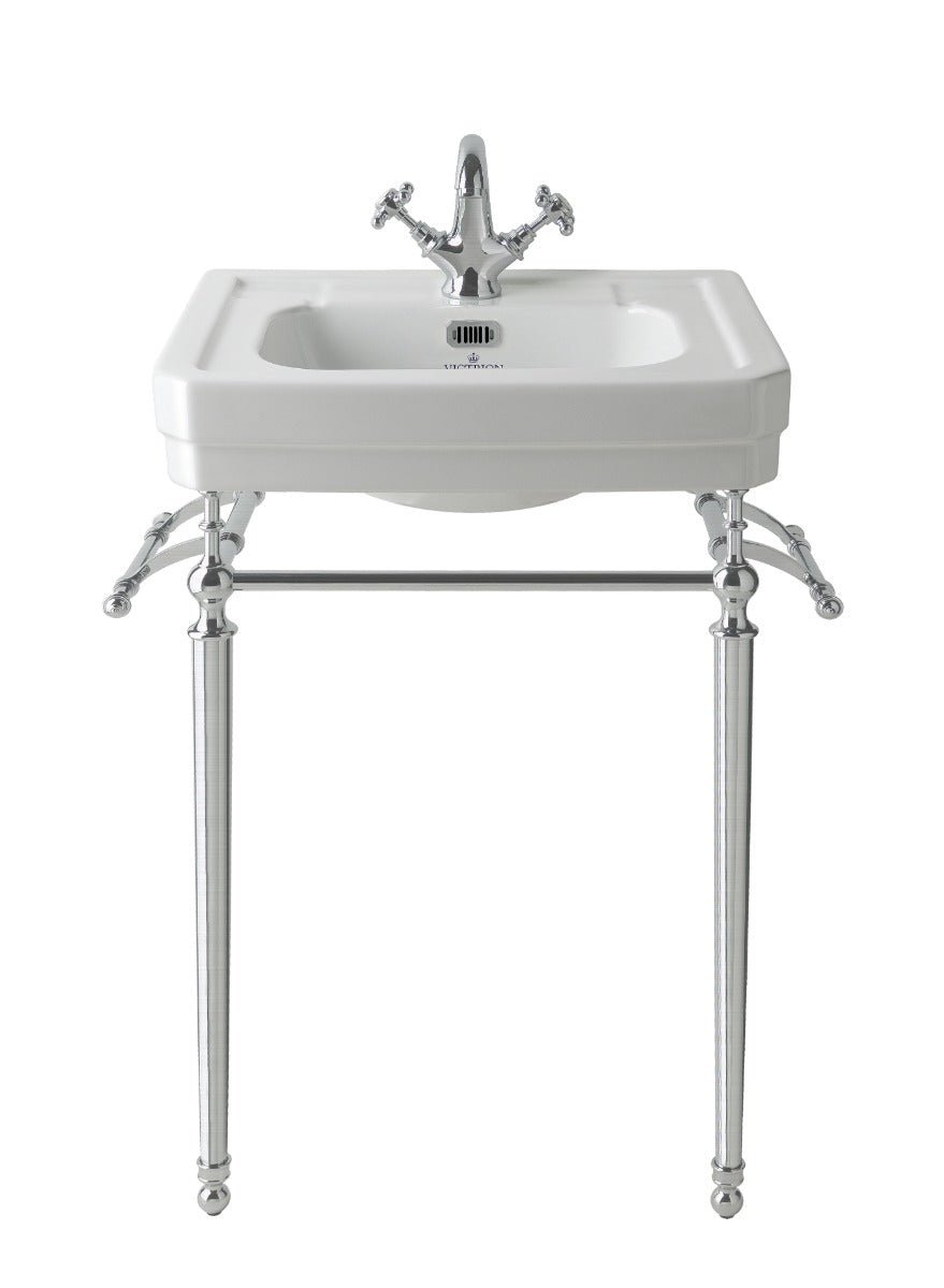 Launde Abbey Towel Rail for Ornate Basin Stand - Brushed Chrome - TAP 'N' SHOWER