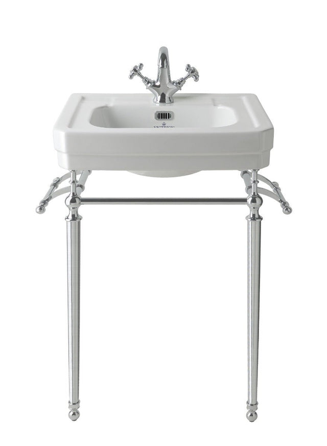Launde Abbey Towel Rail for Ornate Basin Stand - Brushed Chrome - TAP 'N' SHOWER