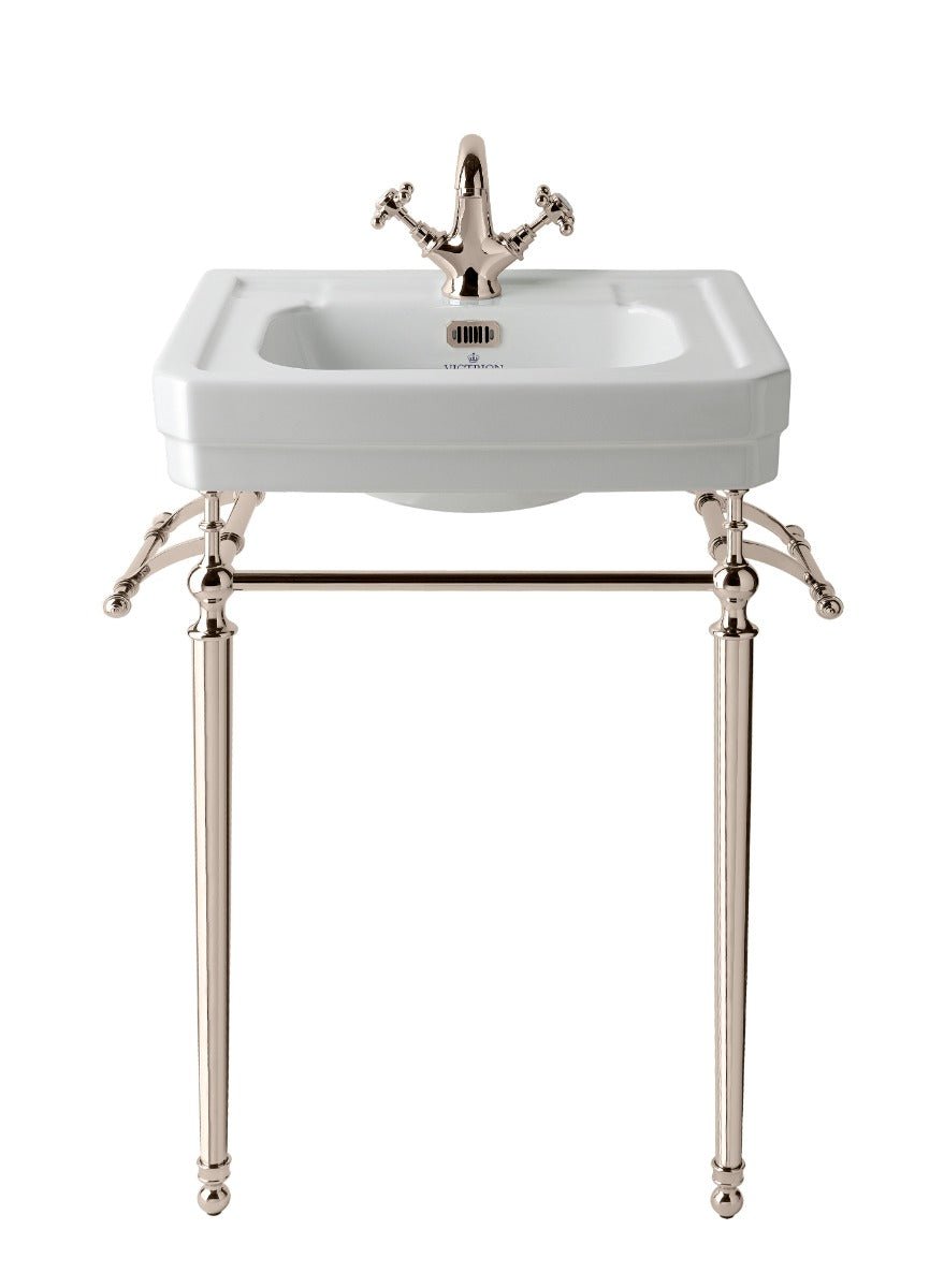Launde Abbey Towel Rail for Ornate Basin Stand - Nickel - TAP 'N' SHOWER