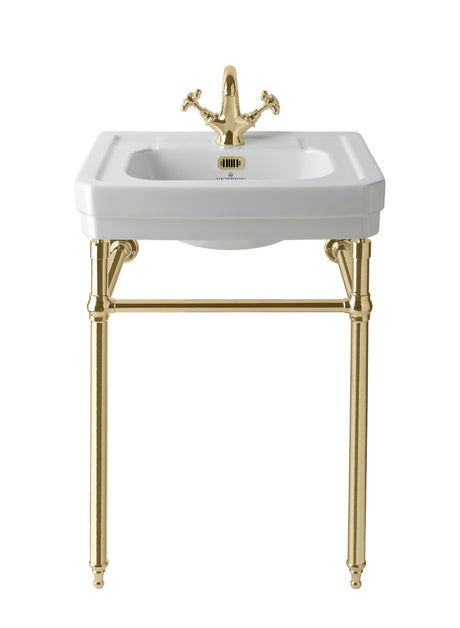 Launde Abbey Basin Stand Plain - Brushed Gold