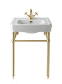 Launde Abbey Basin Stand Plain - Brushed Gold - TAP 'N' SHOWER