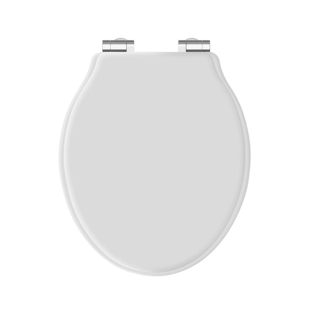 Launde Abbey Victrion White Gloss Soft close Toilet Seat -  Gloss White