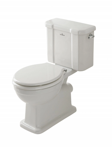 Bayswater Victrion Lever Hole On Right Hand Side CC Cistern  - White Gloss - VCCC101