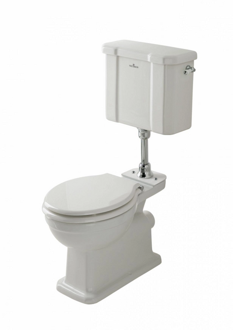 Bayswater Victrion Lever Hole On Right Hand Side Low / Medium Level Cistern - White Gloss - VCCC102