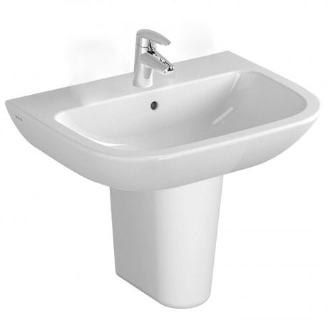 Vitra S20 1 Tap Hole Basin 600mm - White - 5503L003-0999
