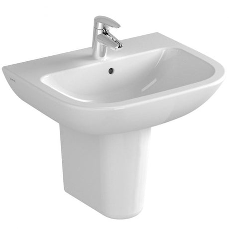 Vitra S20 1 Tap Hole Basin 500mm - White - 5501L003-0999