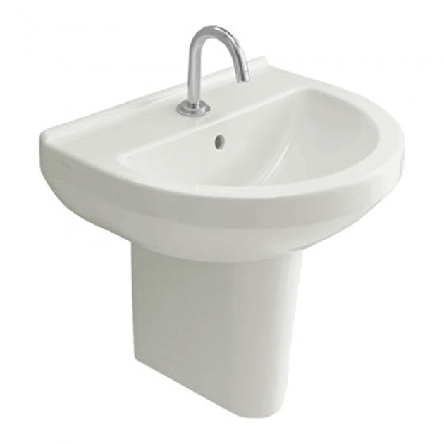 VitrA S50 Half Height Pedestal for 550mm Basin - White - 5316L003-0156