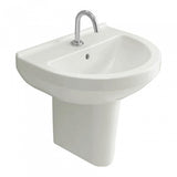 VitrA S50 Half Height Pedestal for 550mm Basin - White - 5316L003-0156