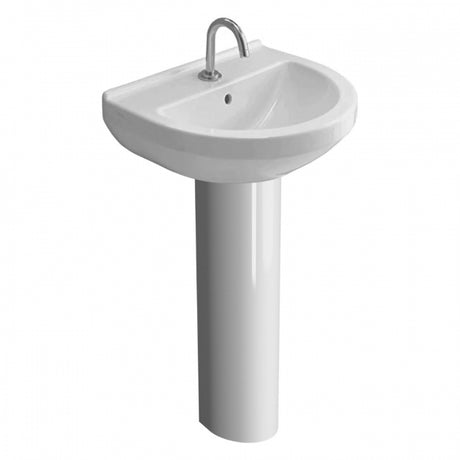 VitrA S50 1 Tap Hole Cloakroom Basin 550mm x 450mm - White - 5301L003-0001