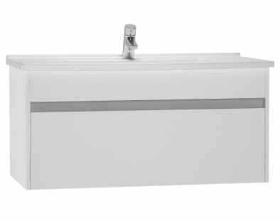 VitrA S50+ 1 Drawer Vanity Unit 1000mm - Anthracite High Gloss - 71978