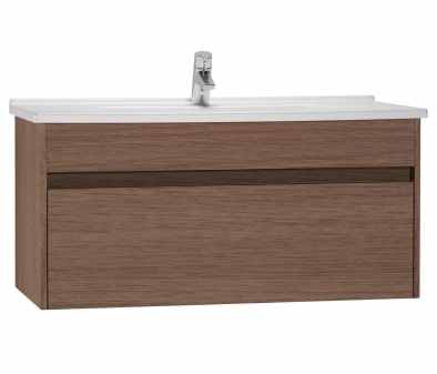 VitrA S50+ 1 Drawer Vanity Unit 1000mm - Golden Oak - 71979