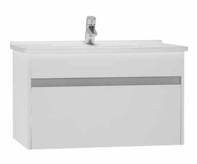 VitrA S50+ 1 Drawer Vanity Unit 800mm - White High Gloss - 71974 - TAP 'N' SHOWER