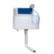 Tavistock Vortex white bottom inlet concealed cistern with flush pipe and control mechanism