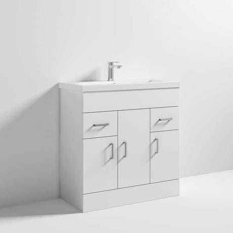 Nuie 3-Door Eden Floor Standing Vanity Unit and Basin 800mm Wide 1 Glo