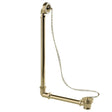 Burlington Gold/White Exposed Bath Plug and Chain Waste - W4GOLD