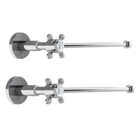 Burlington Chrome Basin Tap Shut Off Valves - W28