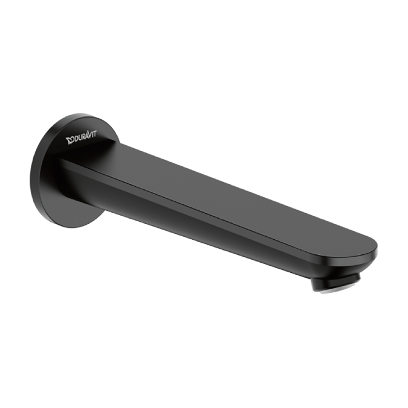 Duravit Wave Wall Mounted Bath Spout - Matt Black - WA5240010046