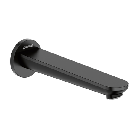 Duravit Wave Wall Mounted Bath Spout - Matt Black - WA5240010046
