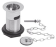 Launde Abbey Basin Waste with Plug and Link Chain - Brushed chrome - TAP 'N' SHOWER