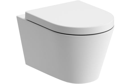 Prystine Oakham Wall Hung Toilet Pan & Soft Close Seat - Rimless - PRIS1861