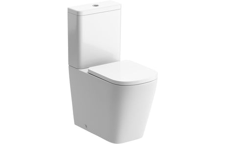 Prystine Loddington Close Coupled BTW Comfort Height Toilet With D/F Cistern & Soft Close Seat - Rimless - White - PRIS1889