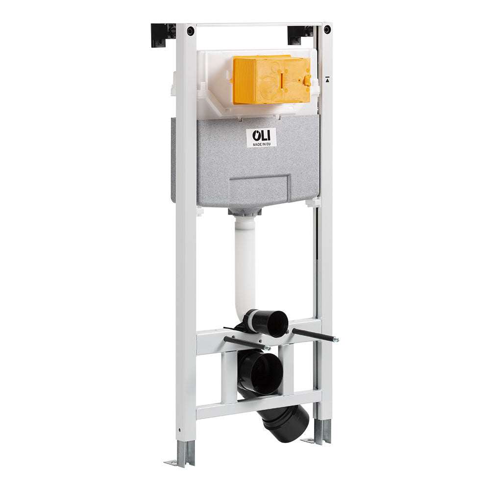 JTP Toilet Fixing Frame with built-in dual flush cistern and sturdy 120cm frame for wall-hung toilets installation