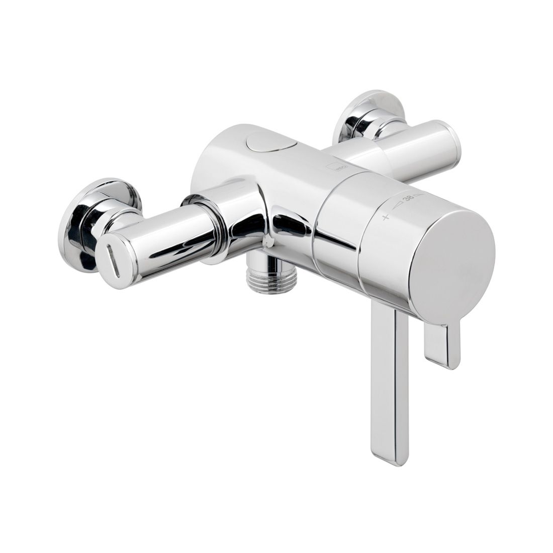 Vado Edit 1 Outlet Exposed Thermostatic Shower Valve 1/2" - Polished Chrome - WG-179M-CP