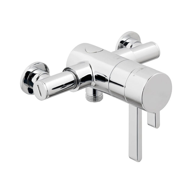 Vado Edit 1 Outlet Exposed Thermostatic Shower Valve 1/2" - Polished Chrome - WG-179M-CP