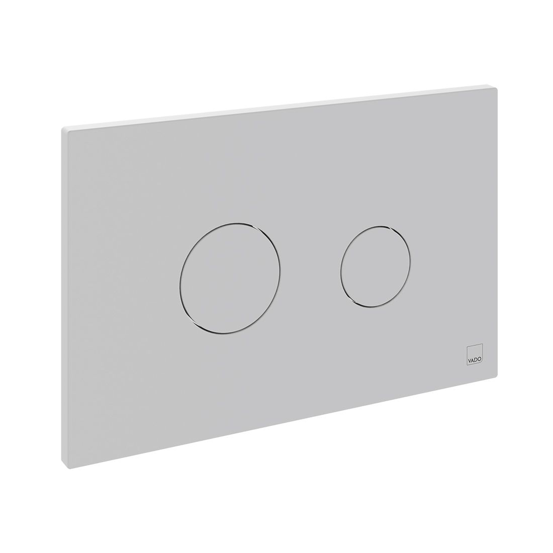 Vado Cameo Round Button Flush Plate - Matt White - WG-195-RO-MW