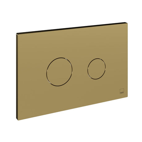 Vado Cameo Round Button Flush Plate - Satin Brass - WG-195-RO-SBR