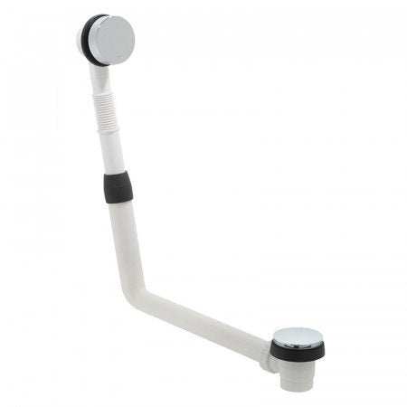 Vado Bath Waste with chrome finish and Clic-Clac push operation for easy bath installation