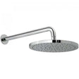 Vado Saturn 254Mm 10-inch round chrome shower head with angled shower arm