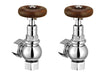 JTP Wooden Handled Radiator Valve - Chrome - WHRVA