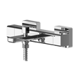 Nuie Windon Thermostatic Wall Mounted Bath Shower Mixer Tap - Chrome - WIN005